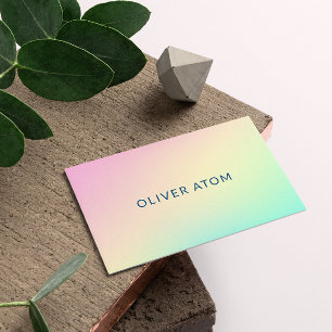 Pastel Holographic Modern Esthetician Visitenkarte