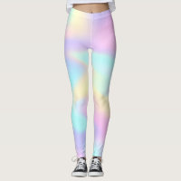 Pastel Holographic Rainbow Leggings