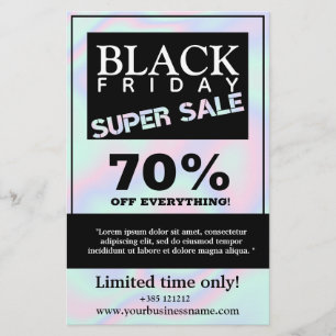 Pastel Holographic Texture Sale Flyer