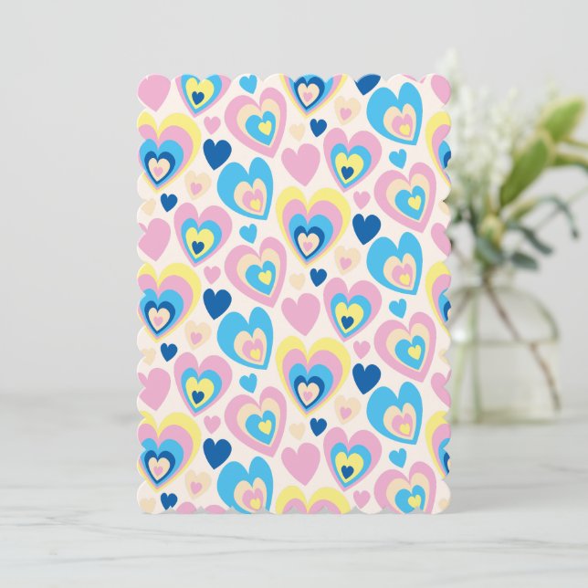 Pastel hört. einladung (Stehend Vorderseite)