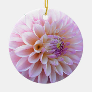 Pastel Hued Dahlia Keramik Ornament