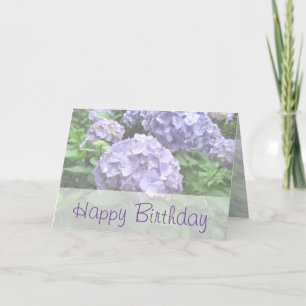 Pastel Hydrangeas auf der Trebah Birthday Card Karte