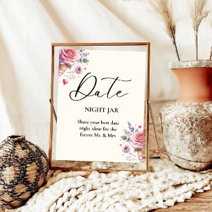 Pastel Ice Cream Brautparty Paare Hochzeit Zeichen Poster