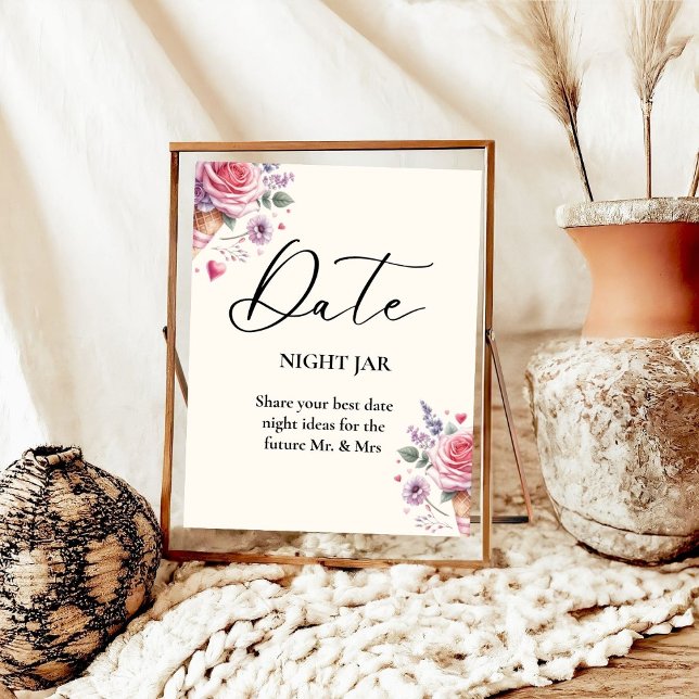 Pastel Ice Cream Brautparty Paare Hochzeit Zeichen Poster (Von Creator hochgeladen)