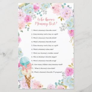 Pastel Ice Cream Floral, der Mama das beste Spiel 