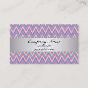 Pastel Ikat ZigZag Pocket 2019 Kalender Visitenkarte