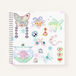Pastel Illustration Set Notizbuch