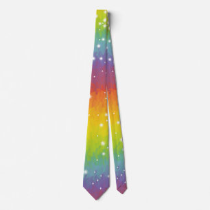 Pastel Impressionist Rainbow Sparkle Celebration Krawatte