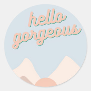 Pastel Indie Illustration Runder Aufkleber