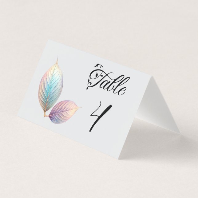 Pastel Iridescent Blätter Hochzeiten Dreamy Pastel (Vorderseite)