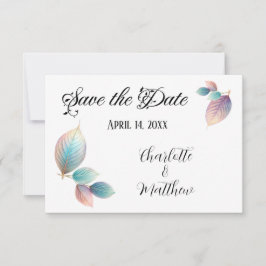 Pastel Iridescent Blätter Hochzeiten Dreamy Pastel Save The Date