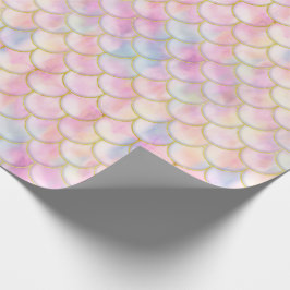 Pastel Iridescent Mermaid Scales Muster Geschenkpapier