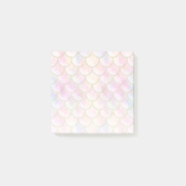 Pastel Iridescent Mermaid Scales Muster Post-it Klebezettel