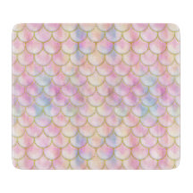 Pastel Iridescent Mermaid Scales Muster