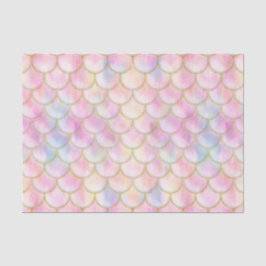 Pastel Iridescent Mermaid Scales Muster Seidenpapier