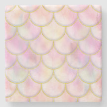 Pastel Iridescent Mermaid Scales Muster
