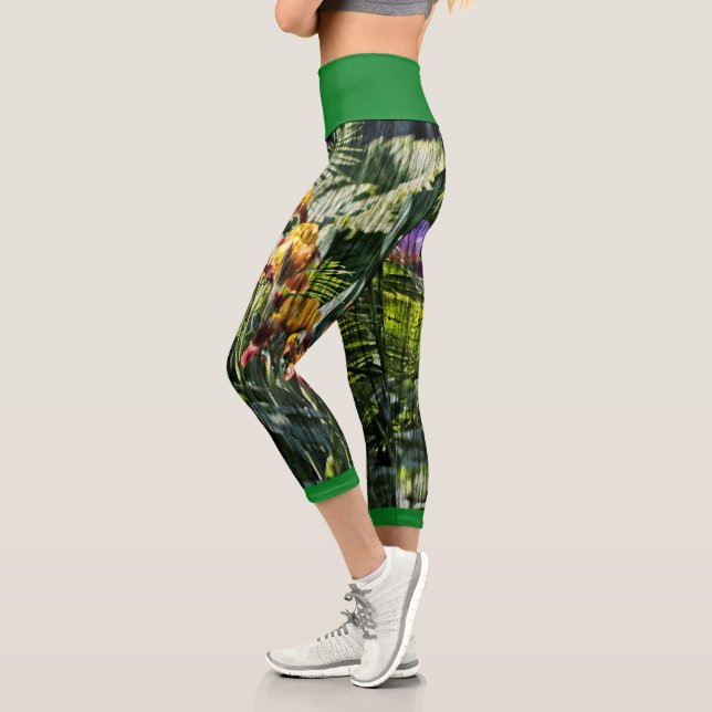 Pastel Iris Blume Fern Stilvolle Leggings (Links)