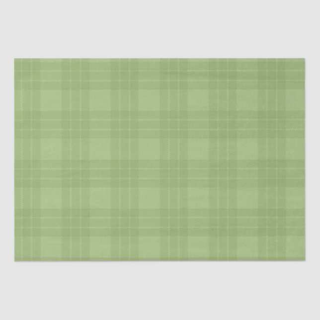 PASTEL IRISH GRÜNE KARIERTE PATTER SEIDENPAPIER (Vorderseite)