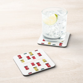 Pastel Japanese Postbox: Watercolor Crayon Style Getränkeuntersetzer