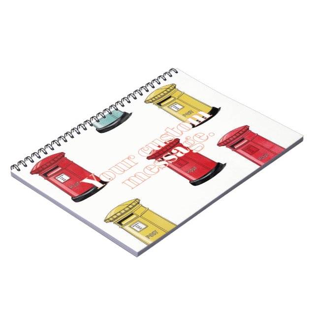 Pastel Japanese Postbox: Watercolor Crayon Style Notizblock (Linke Seite)