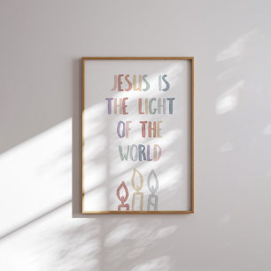 Pastel Jesus ist das Licht des Weltplakats Poster