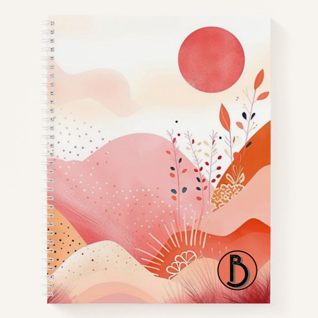 Pastel Jewels Boho Inspiriert Spiral-Notebook Notizbuch (Vorderseite)