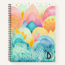 Pastel Jewels Boho Inspiriert Spiral-Notebook