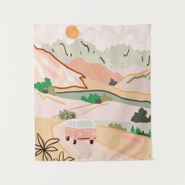 Pastel Journey Wandteppich (Vorderseite)