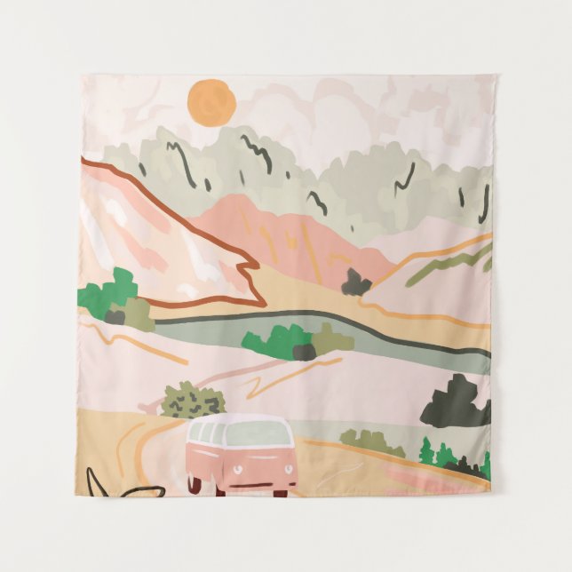 Pastel Journey Wandteppich (Vorderseite)