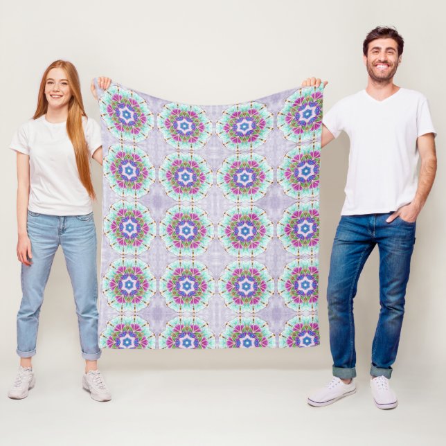 Pastel Kaleidoskop Fleecedecke (Beispiel)