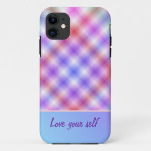 Pastel kariert abstrakt iPhone Case