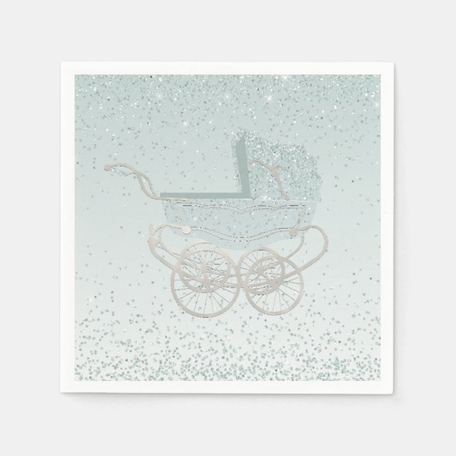 Pastel Kariert Baby Duschpapier Napkins Serviette (Vorderseite)