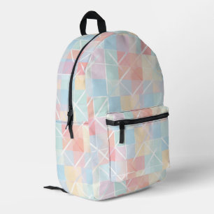 Pastel Kariert Bedruckter Rucksack