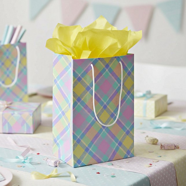 Pastel kariert mittlere geschenktüte (Von Creator hochgeladen)