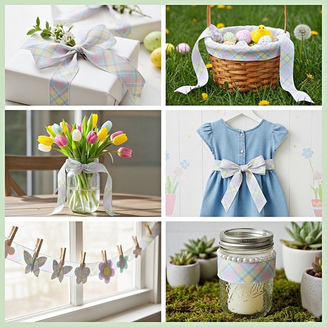 Pastel kariert satinband (Von Creator hochgeladen)