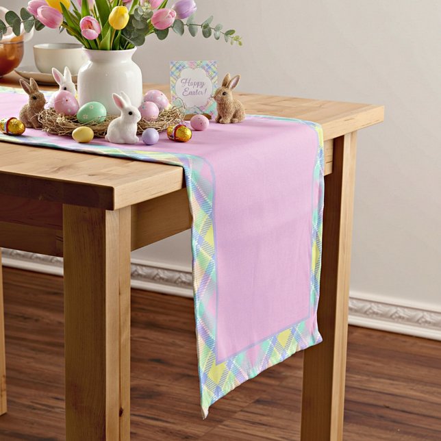 Pastel karierter Tischläufer (Von Creator hochgeladen)