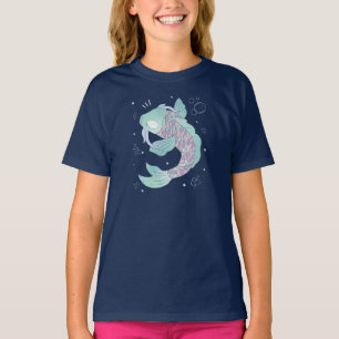 Pastel-Karpfen Whimsische Volkskunst Unterwasser T-Shirt
