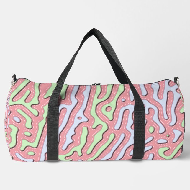 Pastel Kawaii Abstrakt-farbiger Spritzer Design Duffle Bag (Vorderseite)