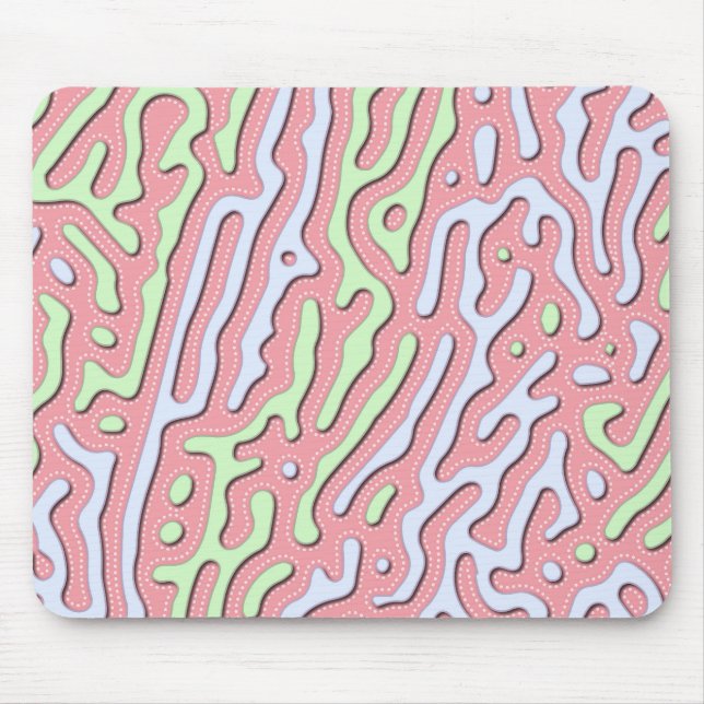 Pastel Kawaii Abstrakt-farbiger Spritzer Design Mousepad (Vorne)