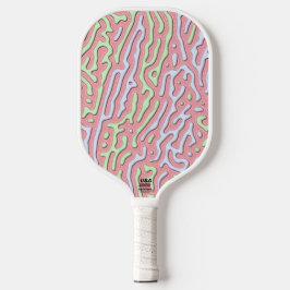 Pastel Kawaii Abstrakt-farbiger Spritzer Design Pickleball Schläger