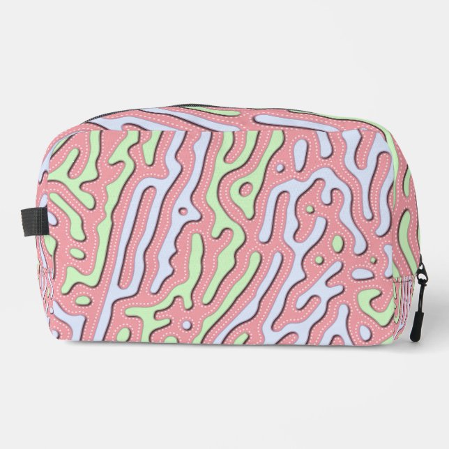 Pastel Kawaii Abstrakt-farbiger Spritzer Design Waschbeutel (Vorderseite)