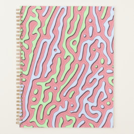 Pastel Kawaii Abstrakt-farbiges Squiggle-Design Planer
