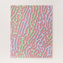 Pastel Kawaii Abstrakt-farbiges Squiggle-Design Puzzle