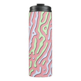 Pastel Kawaii Abstrakt-farbiges Squiggle-Design Thermosbecher