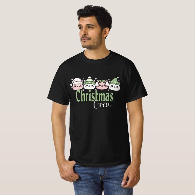 Pastel Kawaii Christmas Cats T-Shirt (Vorne ganz)