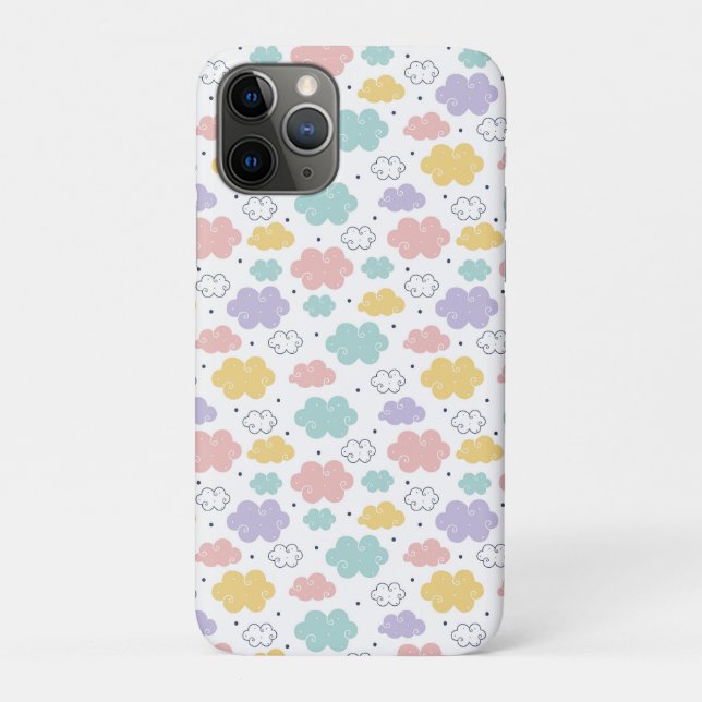 Pastel Kawaii Cloud Pattern Case-Mate iPhone Hülle (Rückseite)