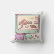 Pastel Kawaii Gemütliche Farm PC-Gamer-Kissen