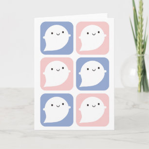 Pastel Kawaii Little Ghosts Karte