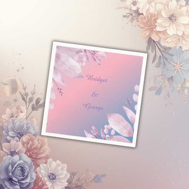 Pastel Kirschblüte Sakura Hochzeitsnapkins Serviette (Von Creator hochgeladen)