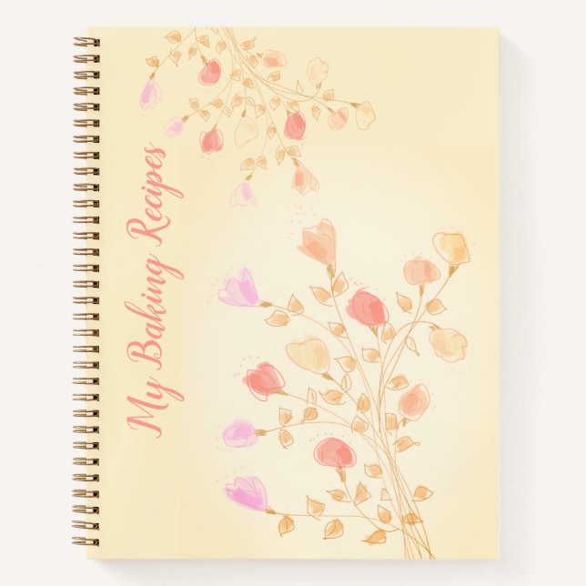 Pastel Künstlerisch Floral Notizbuch (Vorderseite)
